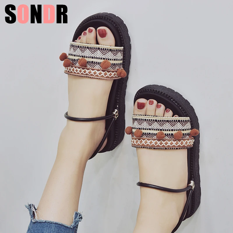 Модные женские босоножки For2019 дышащие удобные прогулочные туфли для шоппинга