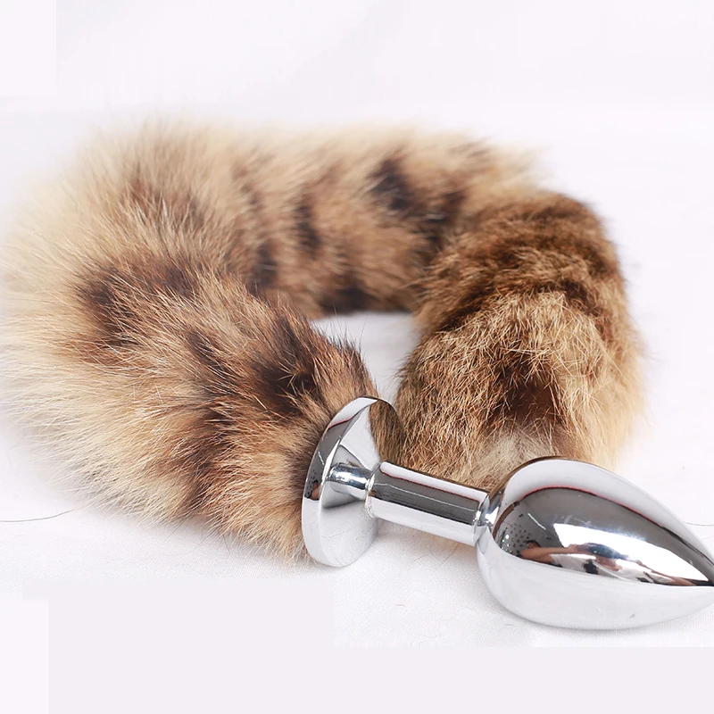 Черный волк животное Анальная пробка металлический анальный бисер массажер