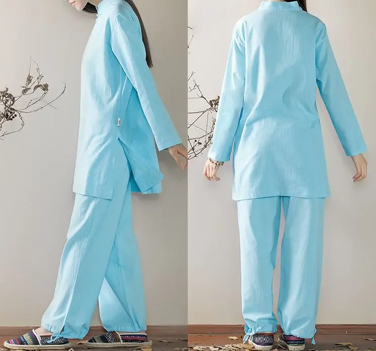 Костюм женский из бамбука хлопка и льна 6 цветов|martial arts uniform|tai chichi kung |