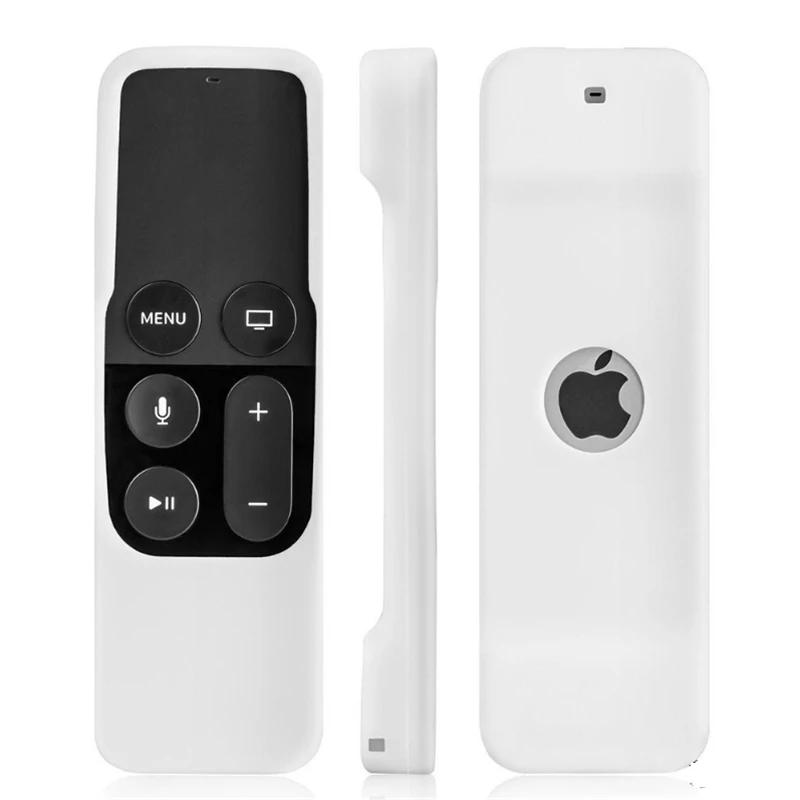 Белый Чехол для пульта дистанционного управления для Apple tv 4K 4th Gen, чехол для пульта дистанционного управления 4Gen, силиконовый мягкий защитный чехол из кожи чехол - Цвет: Белый