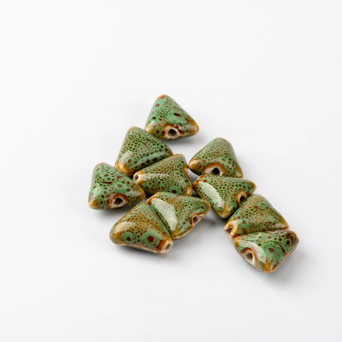 16 #20 шт фарфоровые бусины треугольной формы для изготовления ювелирных изделий