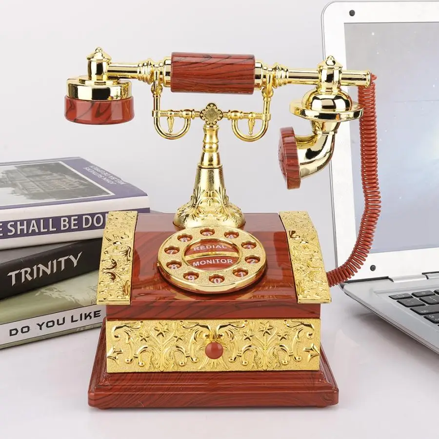 Музыкальная шкатулка с телефонным звонком в стиле ретро для драгоценностей