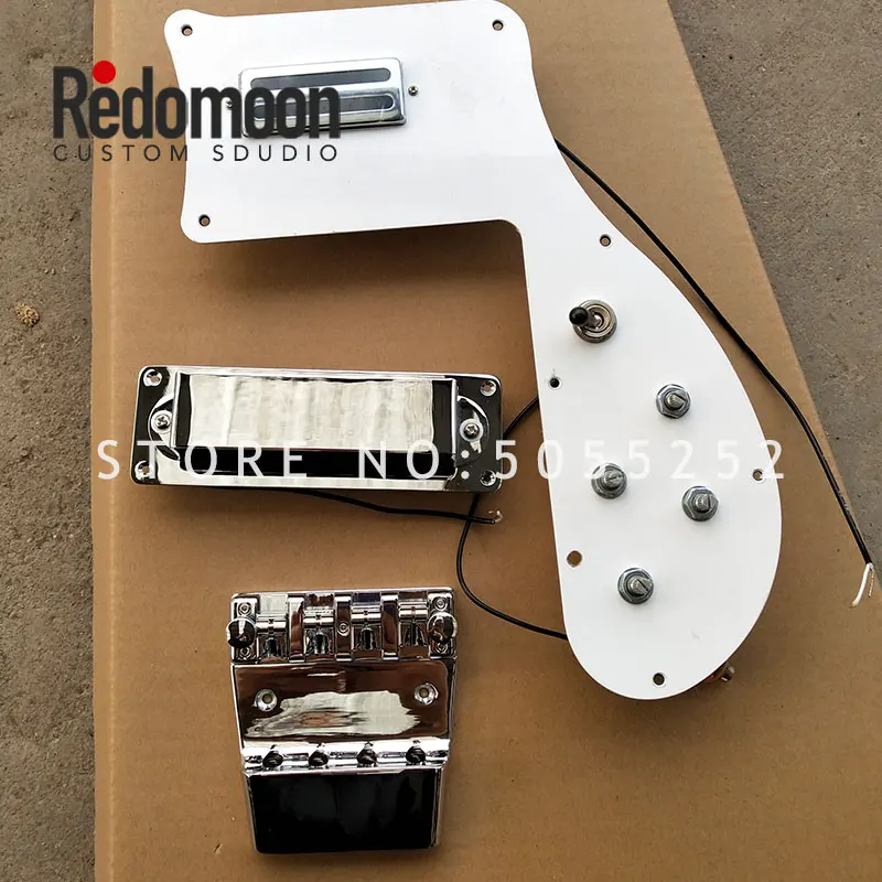 Завод на заказ 4 струны пикапы мост и pickguard для рикенбакке бас музыкальный инструмент магазин