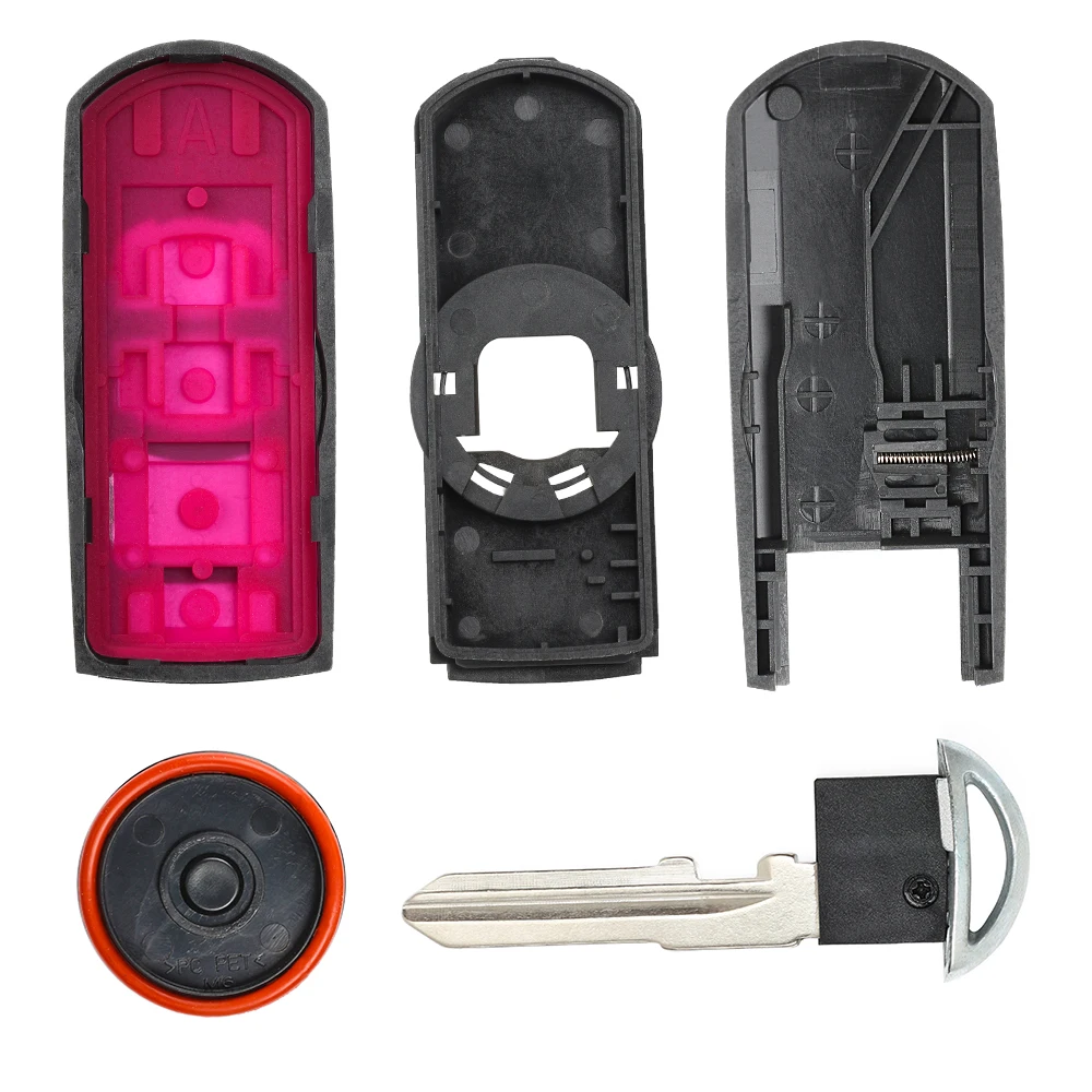 Keyecu дистанционный смарт ключ брелок корпус 2B + держатель для Mazda 3 CX 5 FCC: SKE13D 01|Ключ