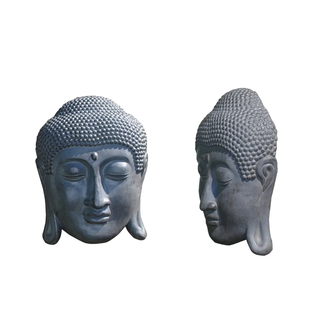 Открытый сад цемент голова Будды настенные подвесные поделки украшения парк