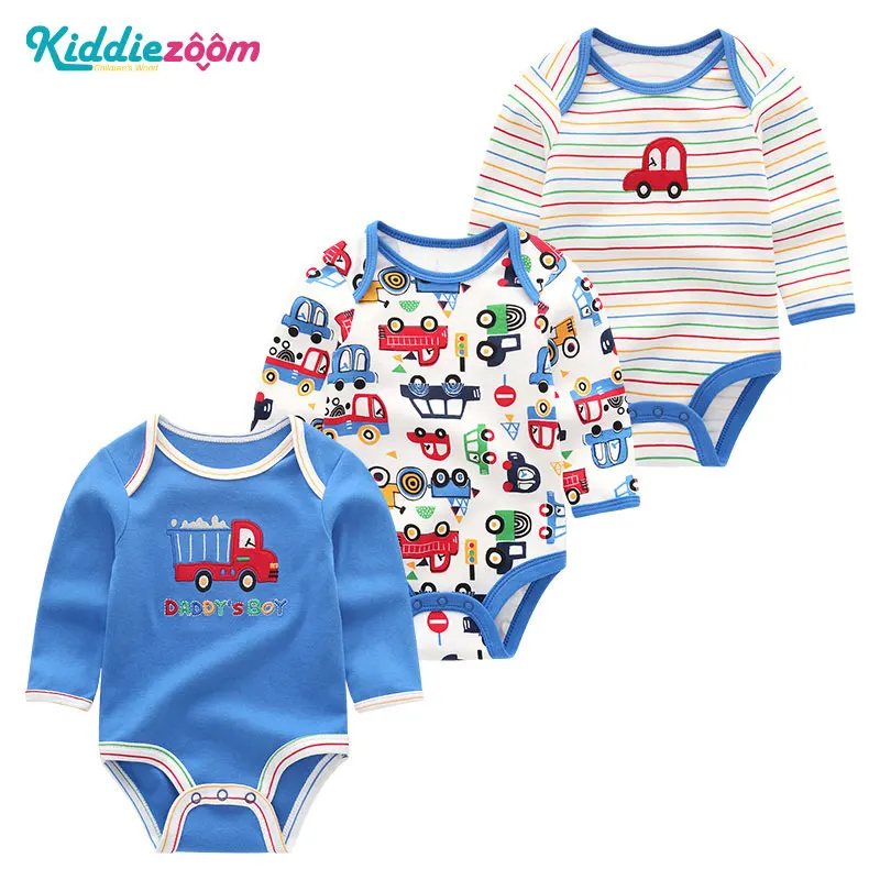 BDL3021 Для маленьких девочек одежда; богемный комплект, roupa de bebe, Одежда для новорожденных Одежда для мальчиков Детский комбинезон с принтом в виде хлопок длинные Sheeve детские пижамы 3 шт./компл. Топы ropa bebe - Цвет: BDL3021
