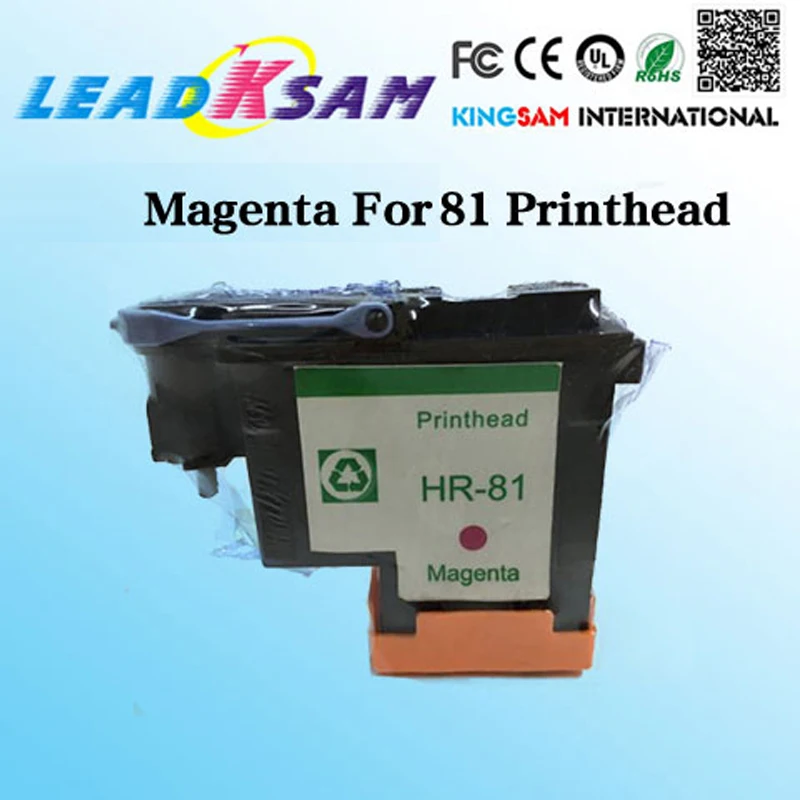 1 шт. пурпурный печатающая головка красный совместимый для hp81 Designjet 5000 5000ps 5500 5500ps