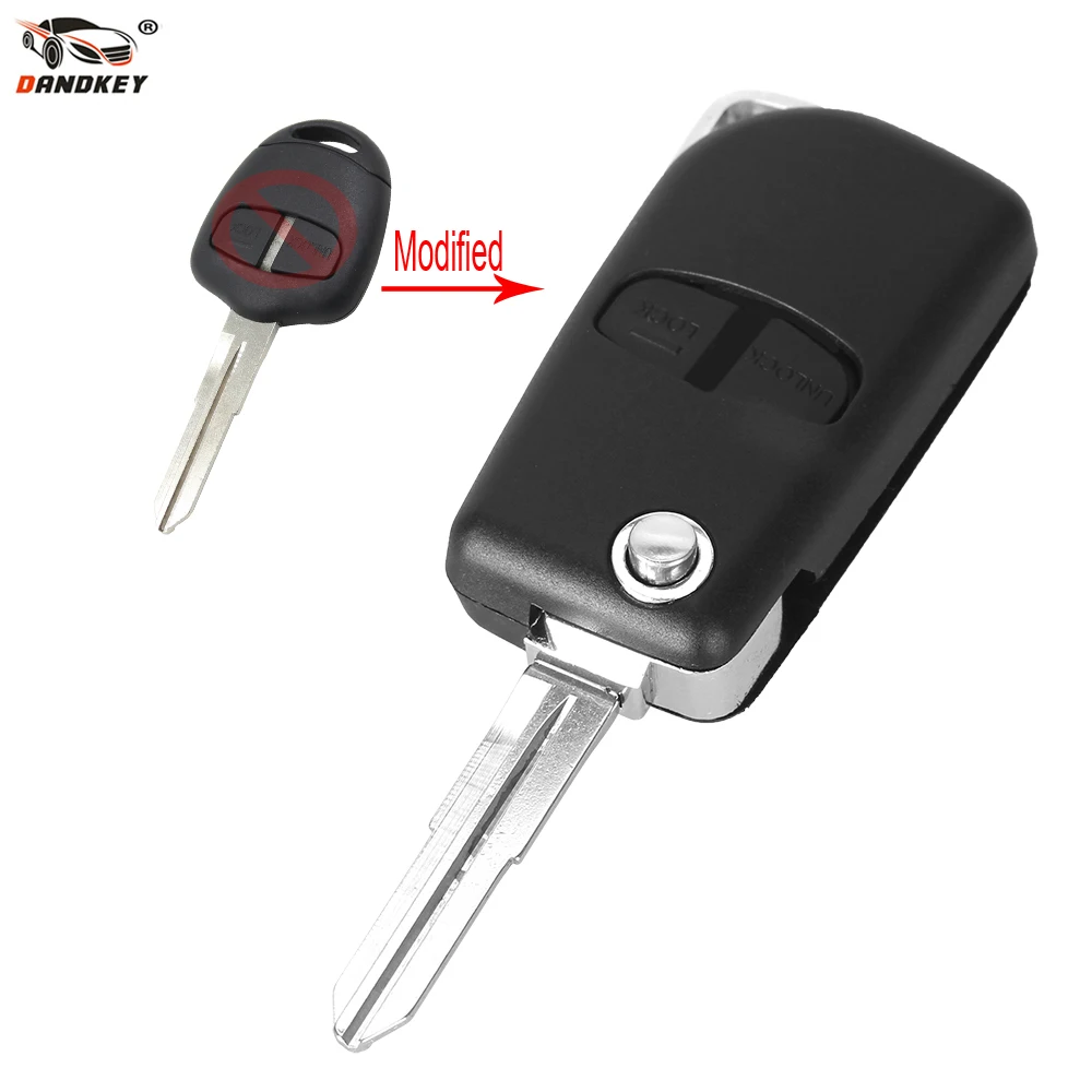 DANDKEY 10 шт. 2 кнопки модифицированный Флип складной пульт дистанционного ключа