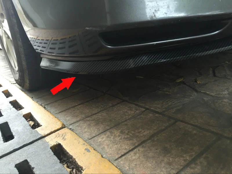 Ryanstar-новый черный мягкий углеродное волокно резиновый автомобильный бампер