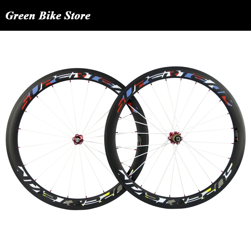 Superteam 700C полностью Углеродные колеса 50 мм дорожная ОСНАСТКА/фотоосветительная