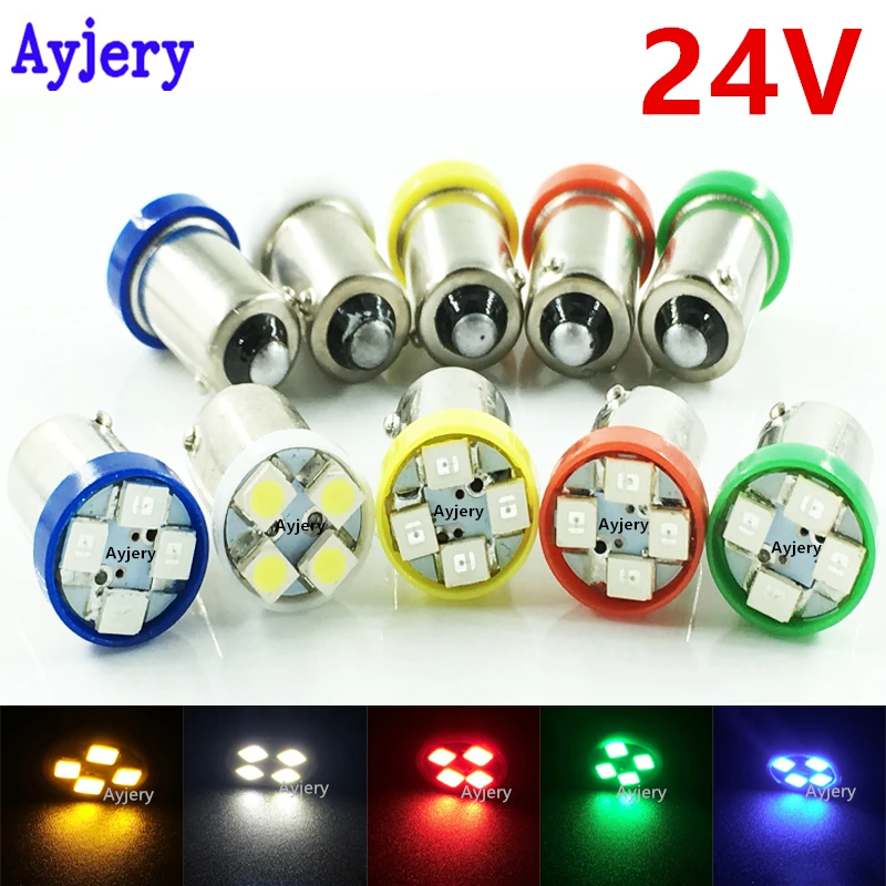 AYJERY 20 шт. BA9S T4W T11 1210 4 SMD СВЕТОДИОДНЫЙ автомобильные лампы светодиодный s для чтения