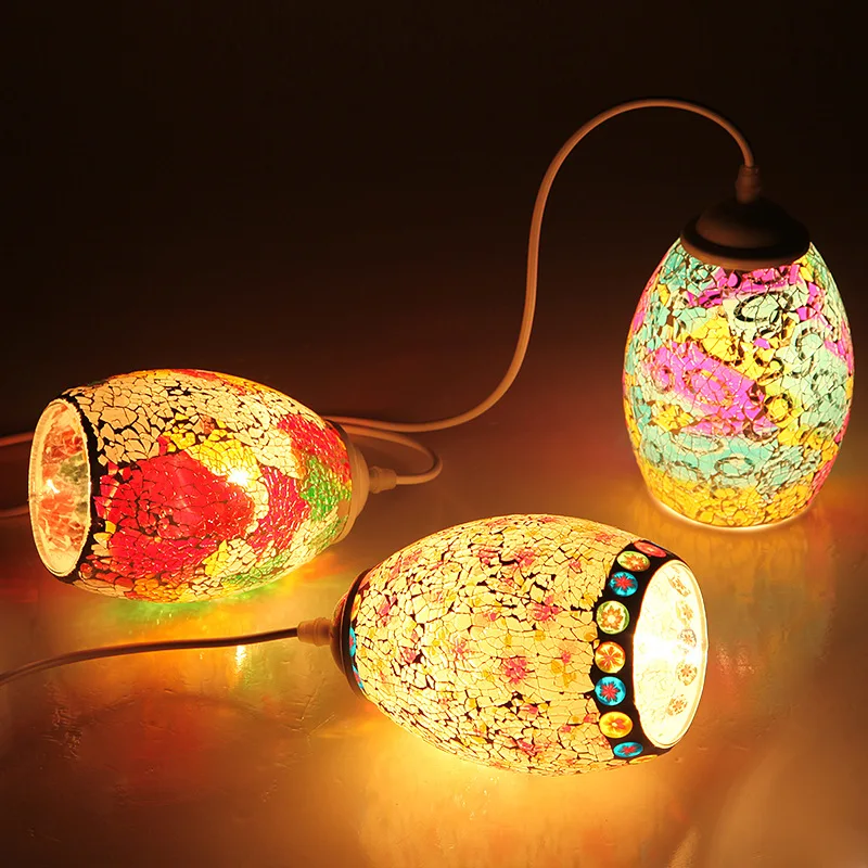 Подвесной светильник из мозаичного стекла креативный цветной подвесной в