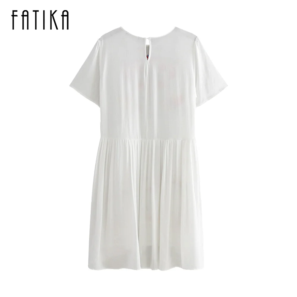 Fatika Новинка 2017 года модные женские туфли с круглым вырезом цветочный платье