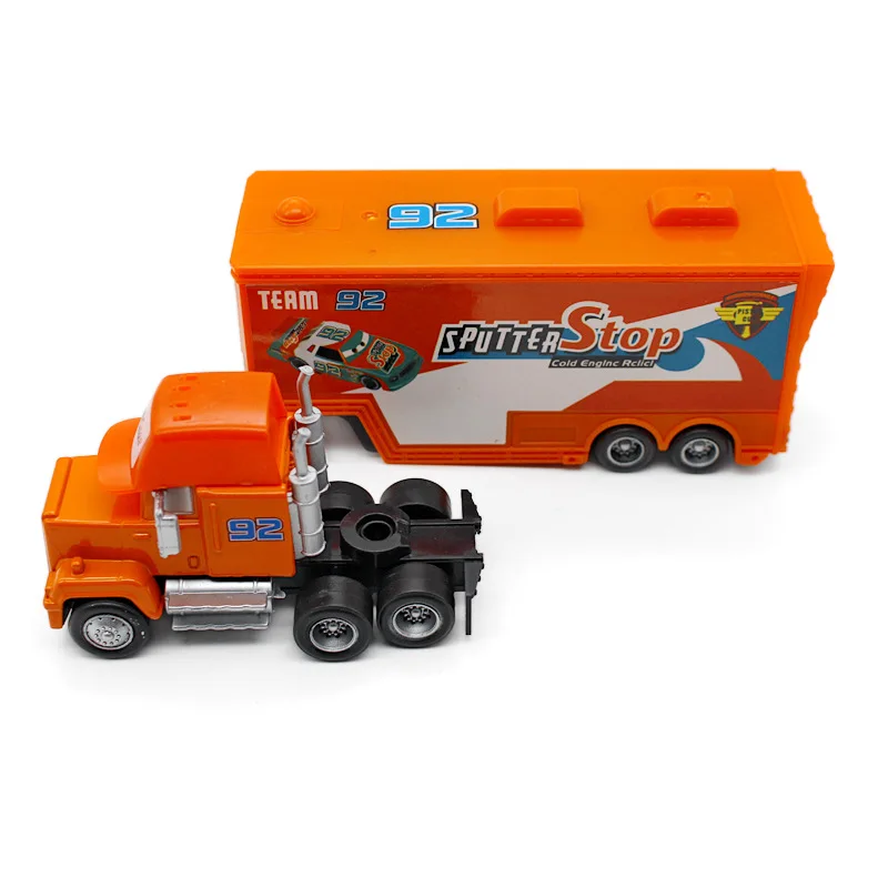 Disney Лидер продаж Pixar тачки Молния Маккуин 2 шт. № 92 автомобиль со спуском стоп Трак