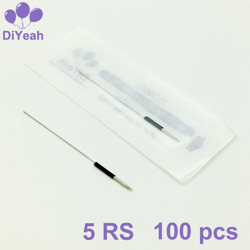 100 шт. 5RS Перманентный макияж тату для бровей Круглые лезвия шпильки