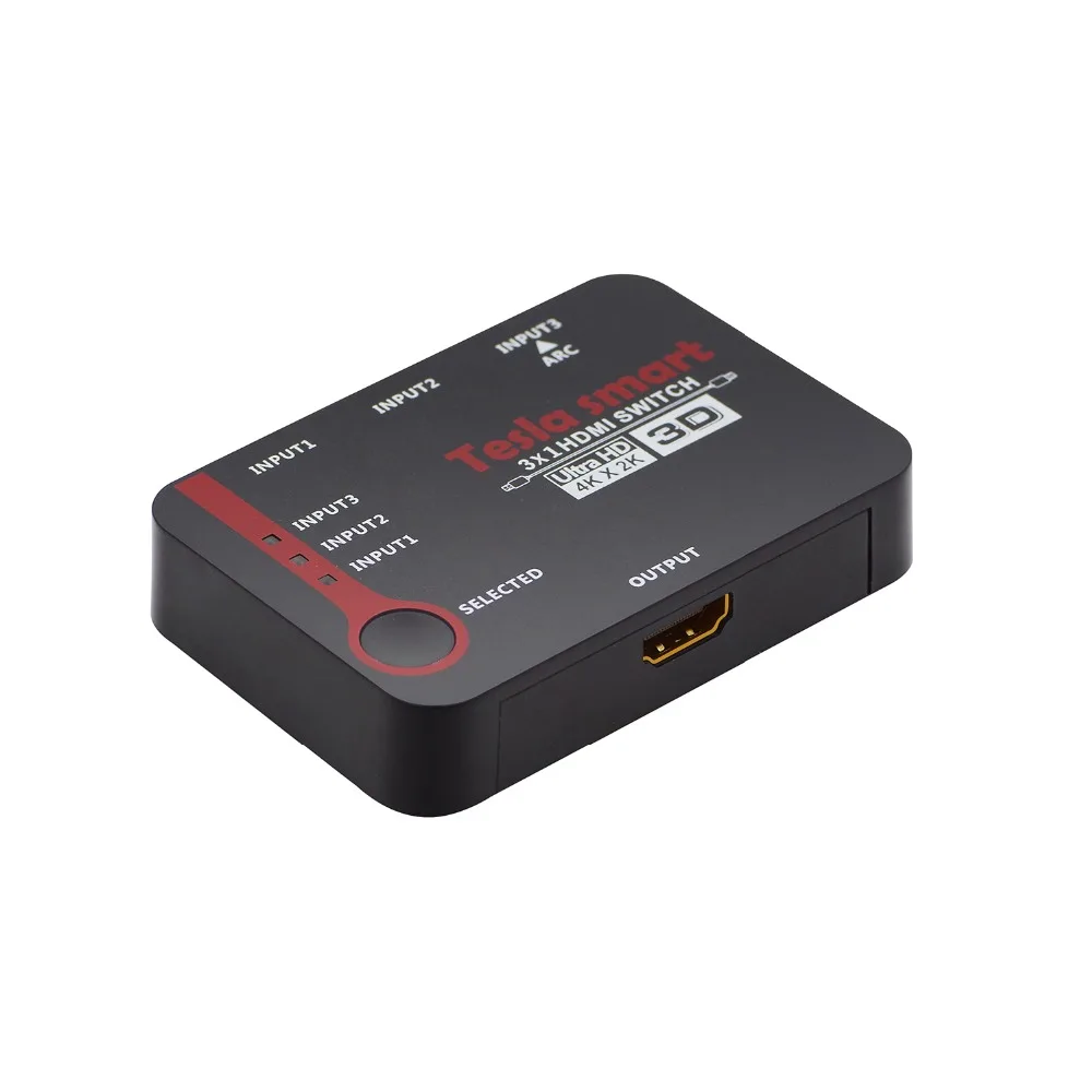 Tesla умный HDMI Switch 3in1 выход HDMI переключатель 3x1 3 порта 4K*2K коммутатор разветвитель коробка Ultra HD для DVD HDTV Xbox PS3 PS4