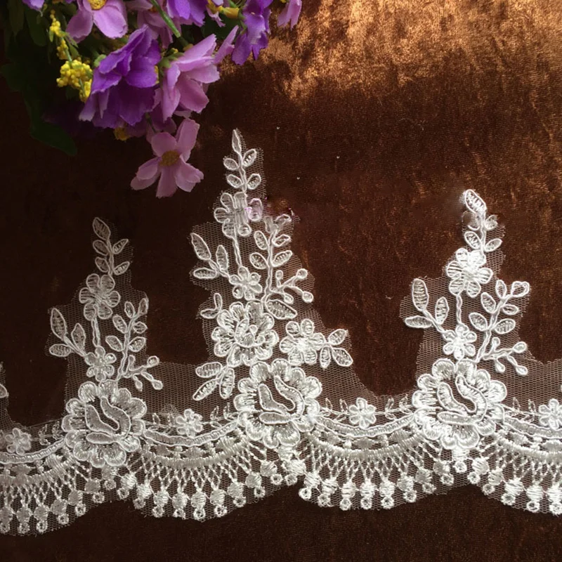 1 ярд деликатной кружевной отделки 16 см декоративная Высококачественная мягкая