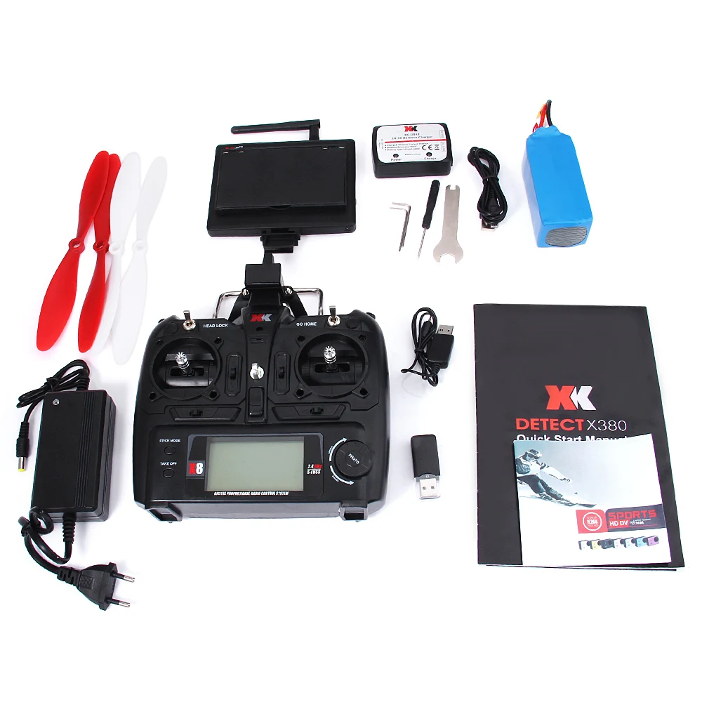 Оригинальный XK X380 C 2 4 ГГц 4CH gps FPV пульт ДУ Топ уровень конфигурация бесщеточный