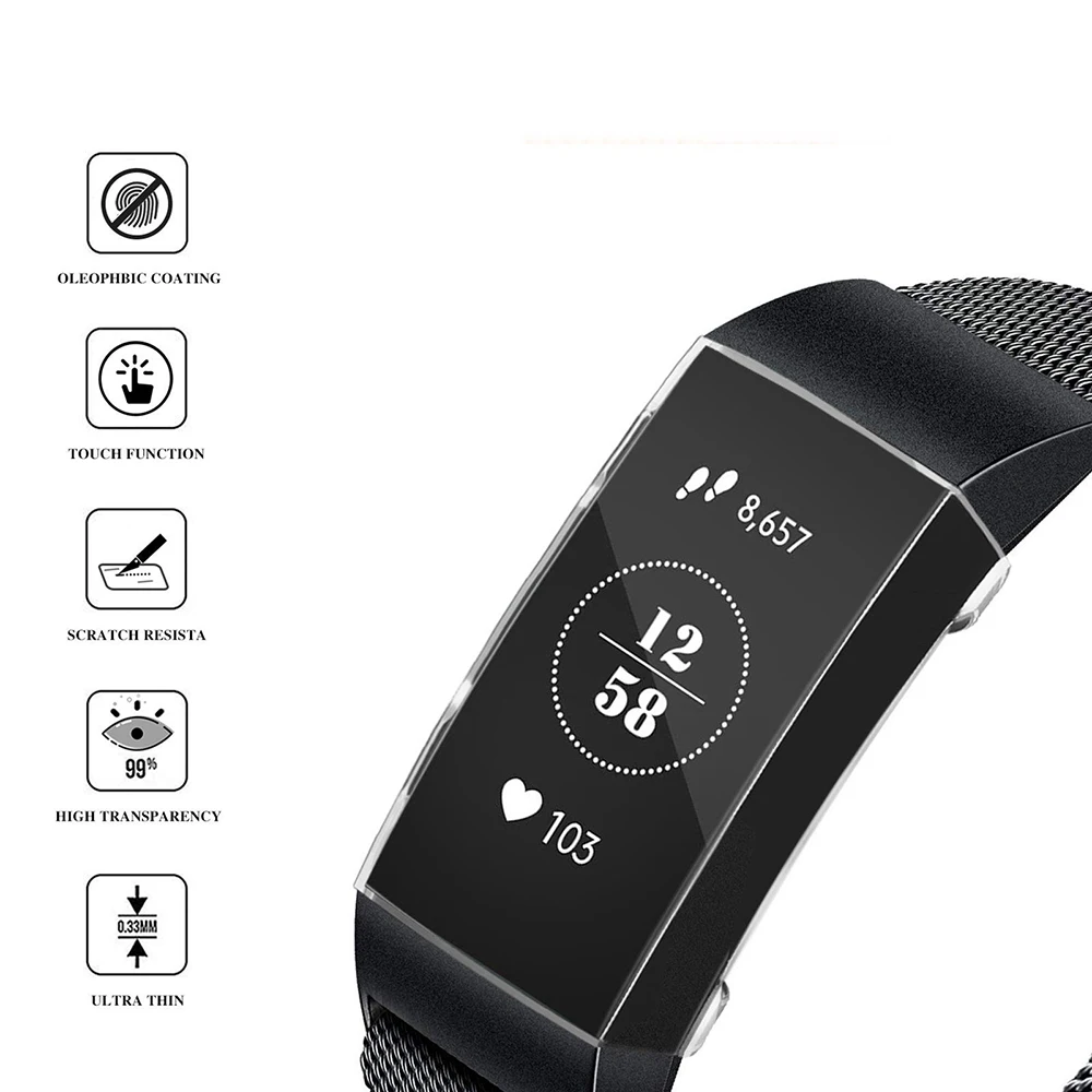 Прозрачный защитный чехол из ТПУ для Fitbit Charge 3 Silcone мягкие прозрачные чехлы в виде