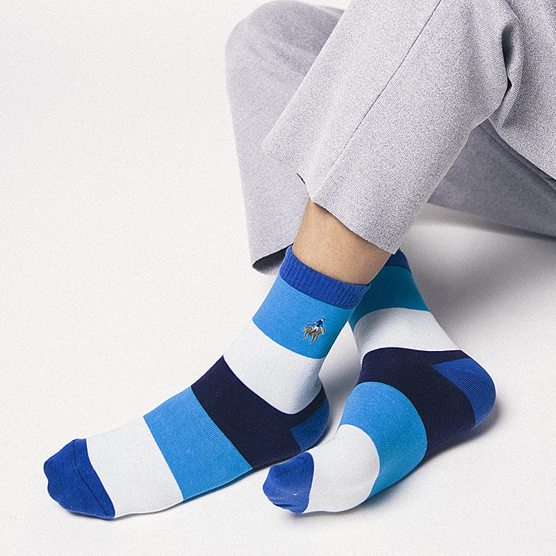 XLJZSD 1 пара 2019 Новое поступление цветные полосатые спортивные носки в японском