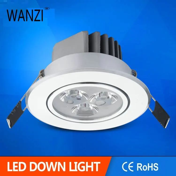 Бесплатная доставка 3W Светодиодный точечный светильник вспышка серебряного