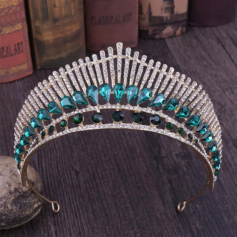 FORSEVEN павлин хвост форма мода Капля воды Кристалл для женщин принцесса свадебные