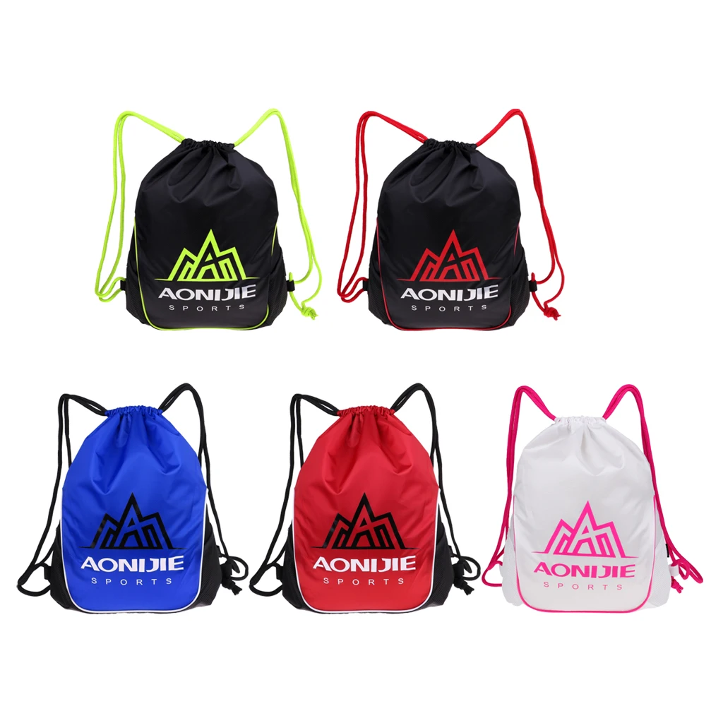 

MagiDeal Lightweight Waterproof Gym Sack Yoga Sackpack Cinch Bag Sports Drawstring Backpack for Men Women Travel Riding
