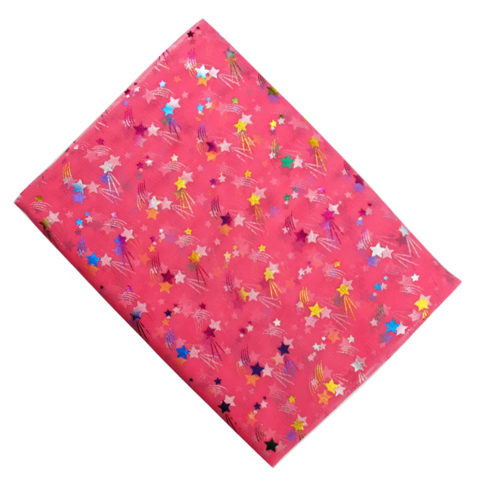 

90*150cm Tulle Mesh Fabric Magic Meteor Printed Organza Material Soft Touching Fabric For Sewing DIY Wedding Decor Making Fabric