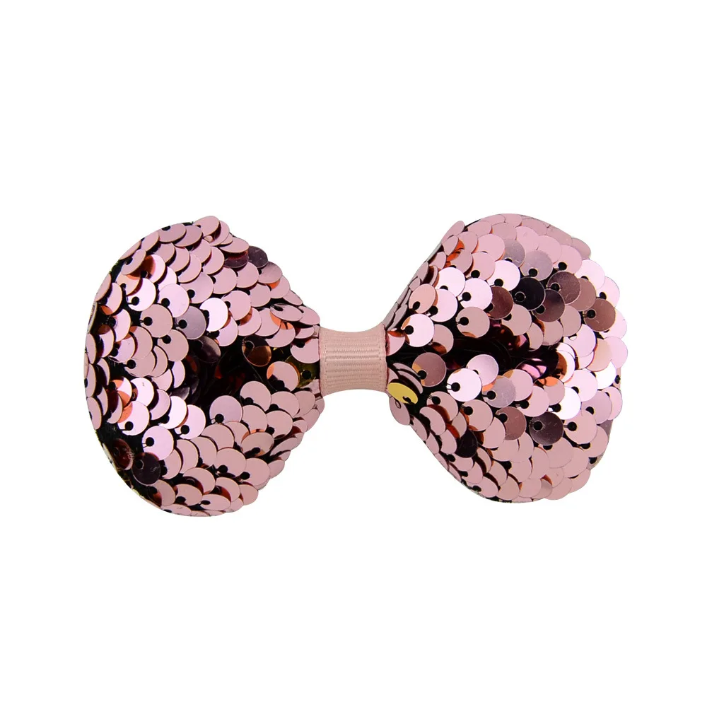 pink 3,14 дюймовые блестящие Многослойные заколки для волос с блестками для девочек, заколки для волос, детские заколки для волос, Детские аксессуары для волос - Цвет: pink