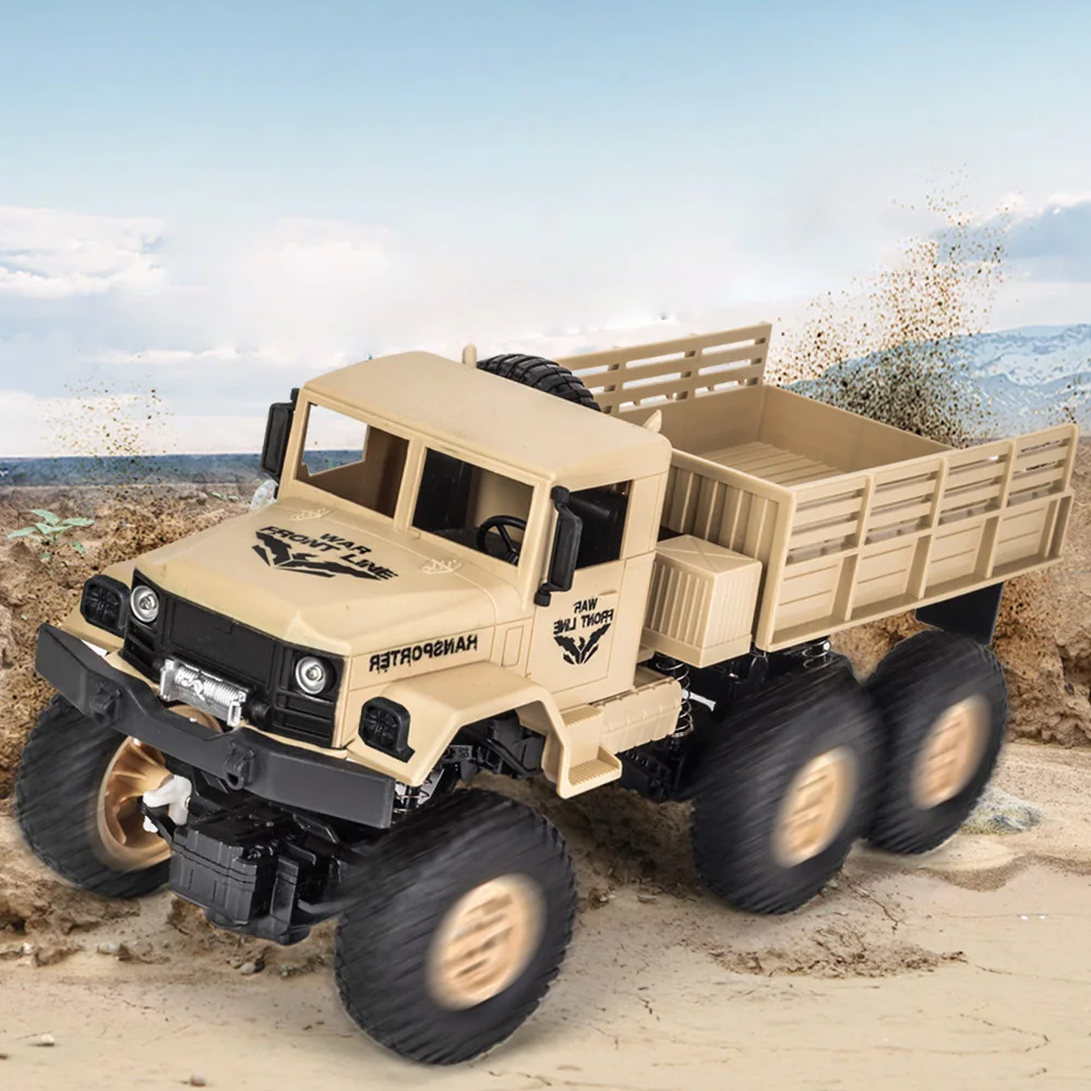 JJRC Q68 Q69 RC автомобили 1:18 2 4G 6 колесный военный грузовик RTR 10 км/ч Скорость