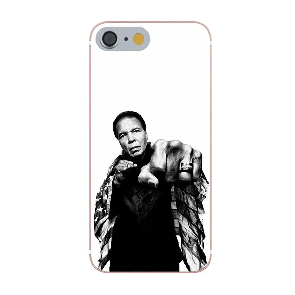 Мягкие чехлы для мобильных телефонов Apple iPhone 4 4S 5 5C 5S SE 6 6S 7 8 Plus X Muhammad Ali Boxing |