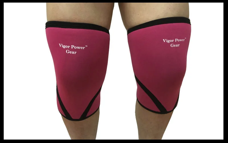 Vigor power gear 7 мм Жесткая Неопреновая поддержка колена силовая Спортивная Тяжелая атлетика сильные SBR наколенники для фитнеса Кроссфит