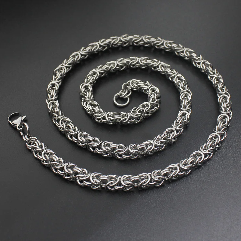 Модное Новое ожерелье из титановой стали цепь ручной работы нержавеющей