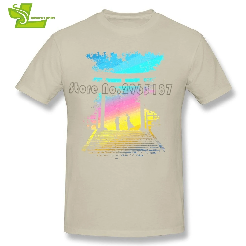 Два самурая Ronin готовы бороться с помощью восход солнца на Тории ворота футболка