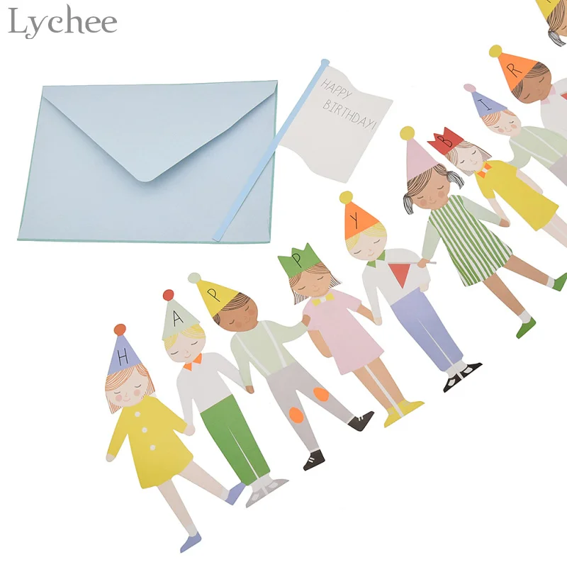 Lychee ручной работы 3D поздравительная открытка с днем рождения подарок для детей