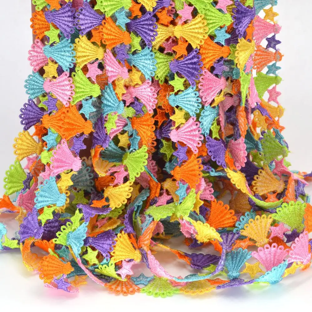 KALASO 2 ярда разноцветная кружевная отделка в виде ракушек аксессуары для