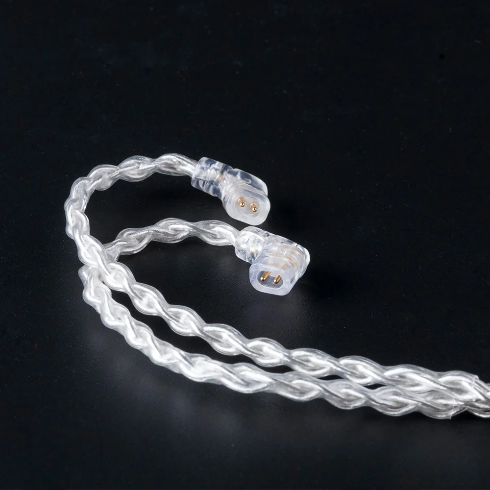 8 жильный обновленный серебристый кабель KB EAR 2pin/MMCX/QDC с кабелем для наушников 2 5/3