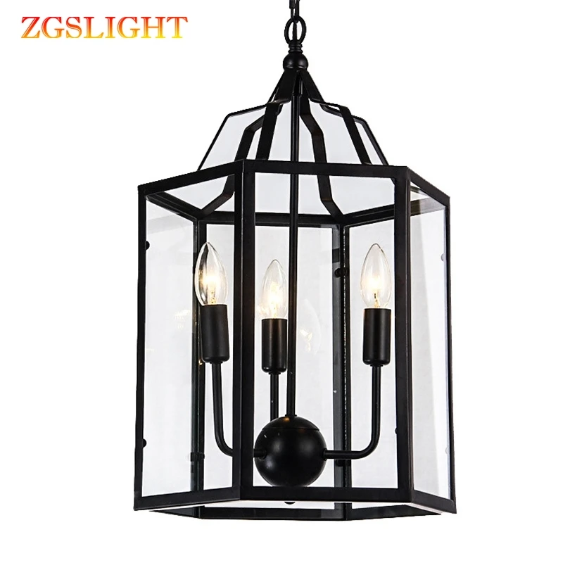 Pendant light American country retro Birdcage lamp Creative restaurant bar home lighting iron cage with shade | Лампы и освещение