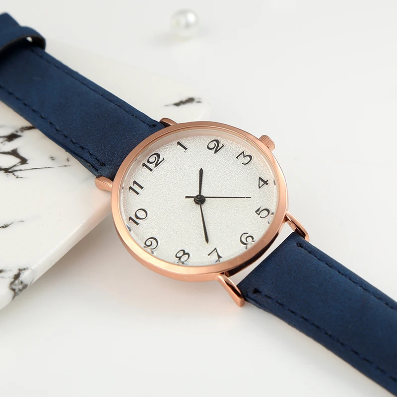 Часы женские кварцевые аналоговые с кожаным ремешком|Женские наручные часы| |