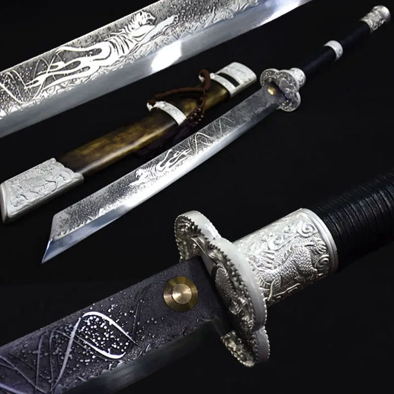 Китайский KungFu Broadsword династии Цин меч Кайлин да дао сильный высокомарганцевый