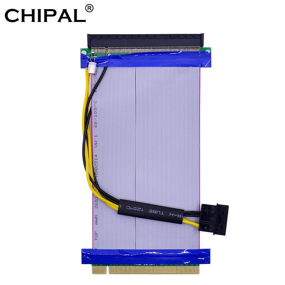 Удлинительный кабель CHIPAL PCI-E адаптер PCI Express PCIE 16X на гибкий ленточный удлинитель