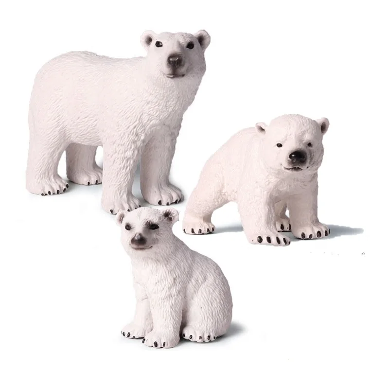 Статуэтка для декора полярного медведя модель животного интерьера дома офисное