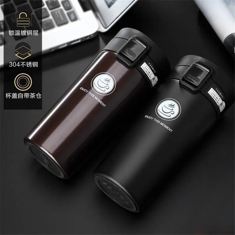 380 мл кофейная чашка с крышкой сохраняет кружку из нержавеющей стали Вакуумная