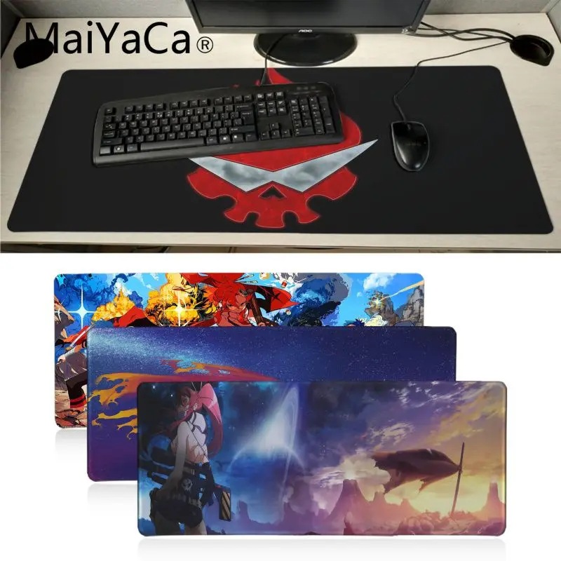 

Резиновый коврик для мыши Maiyaca gurren lagann, противоскользящий прочный игровой коврик для компьютерных игр с фиксирующим краем, коврик для клави...