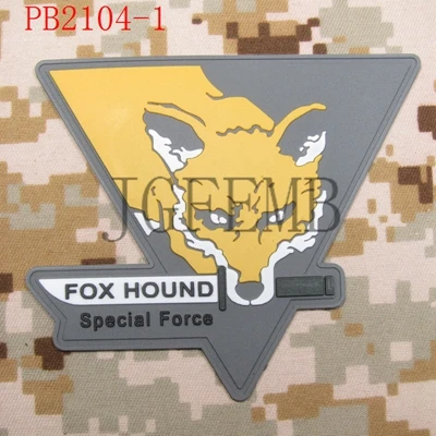 MGS с надписью «Fox Hound» группа специального назначения 3D накладка из ПВХ - Цвет: PB2104 Grey
