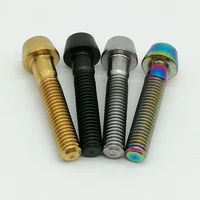 1pc multicolor bolts ti titanium bolt screws tapered head allen hex screw bike accessory m6x30mm