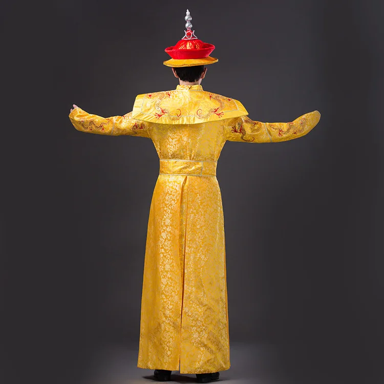 Новый стиль китайский мужской Халат императора дракона костюм наряд hanfu древняя