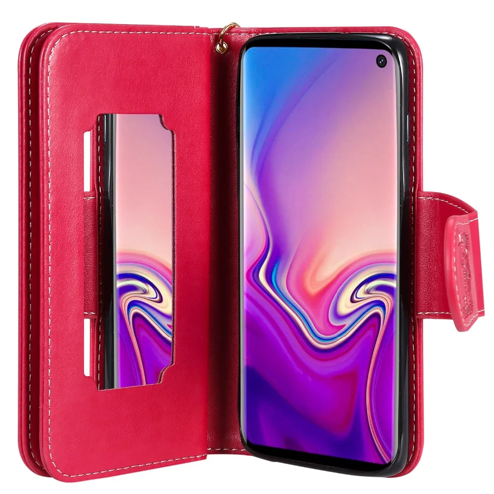 Новый зеркальный чехол с милым котом для Samsung Galaxy S10 красивая кожаная женская