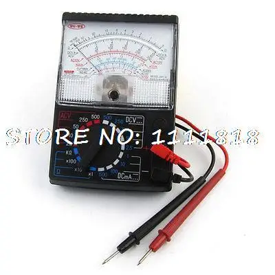 Черный белый цвет AC DC Напряжение Тесты ing J0411 аналоговый мультиметр w 2 приводит |