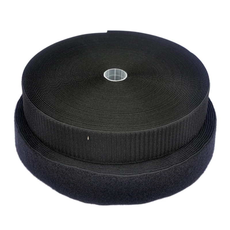 24m hook /24m loop black velcros no adhesive and fastener tape sewing magic sticker velcroing strap couture strip | Дом и сад